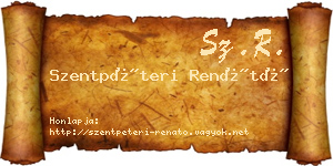 Szentpéteri Renátó névjegykártya
